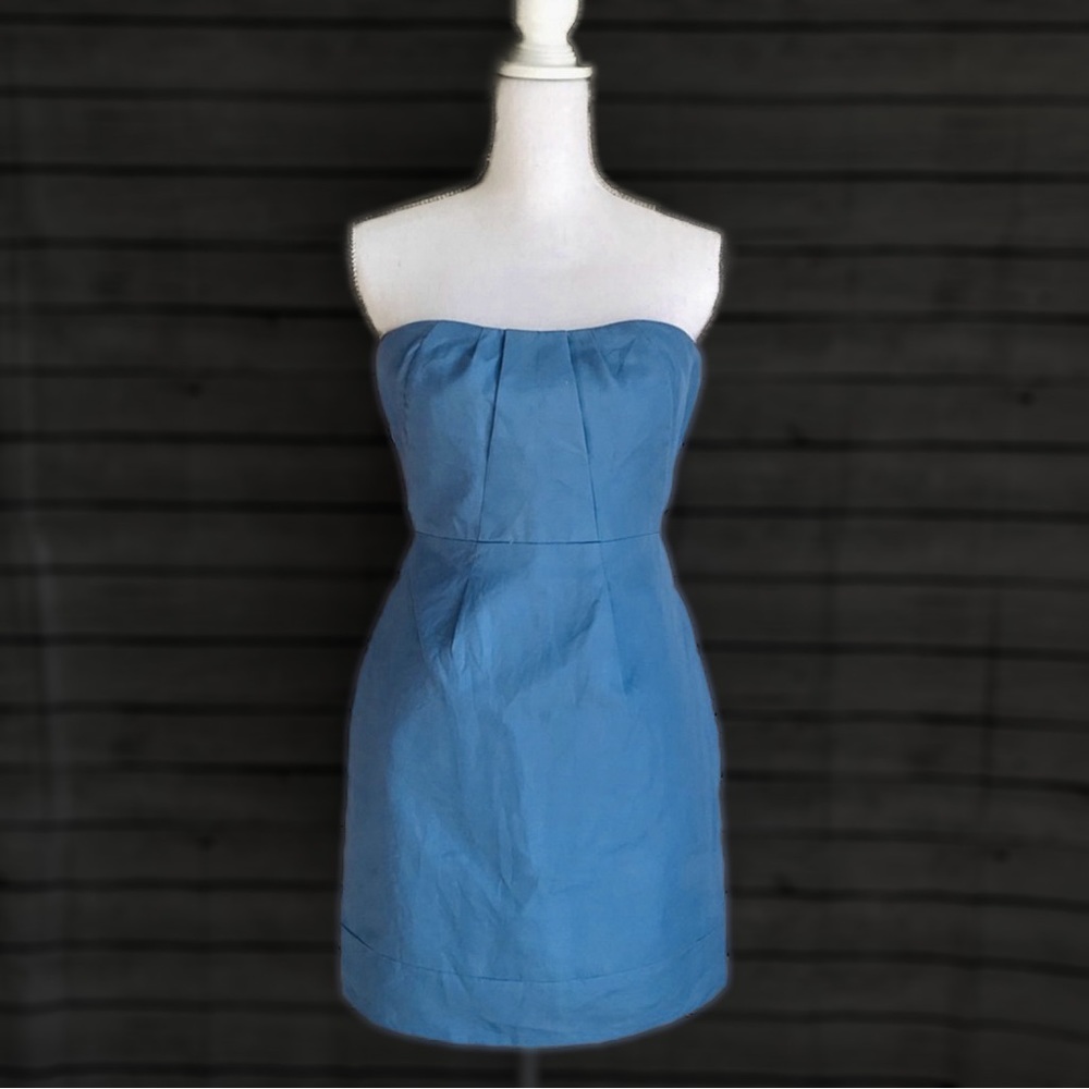 Light Blue Cotton Cady J. Crew Erica Pocket Dress